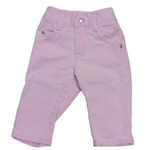 Riders Pink Jeans Girls Sz 12M Straight Leg‎ Denim Western Elastic Waist Pockets
